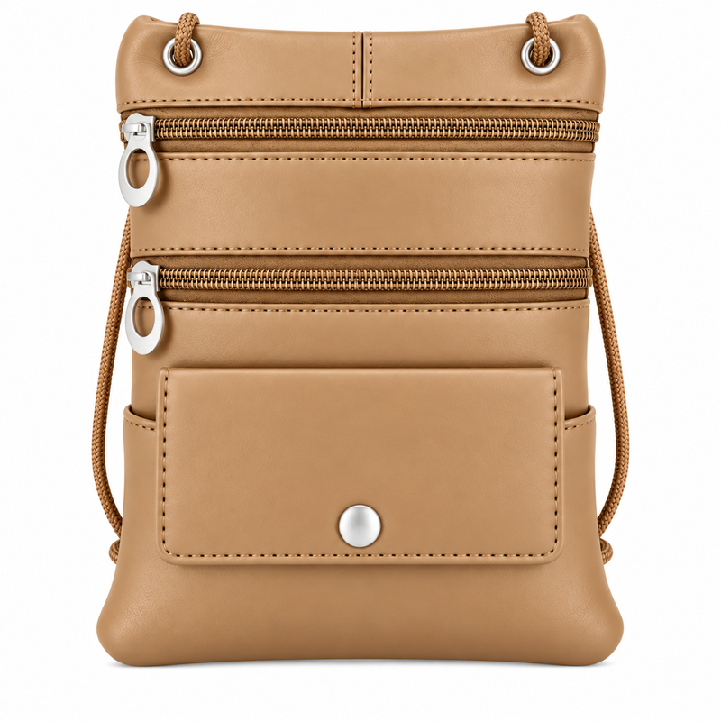 905 Tan Leather/Pu Crossbag (New) (image for) 905 Tan Leather/Pu Crossbag (New)
